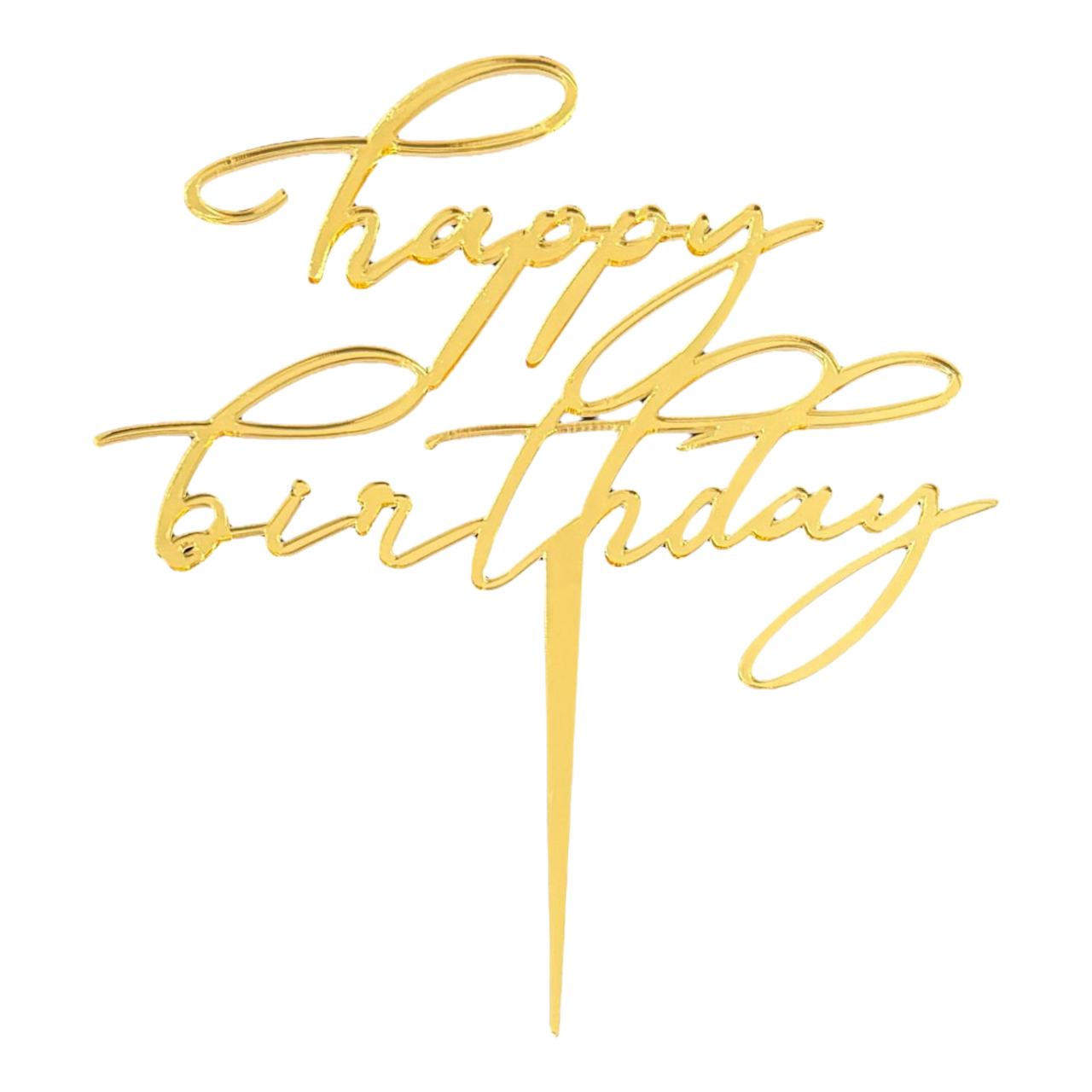 Cake Topper XXL - Happy Birthday No1 -  GOLD - Acryl - Shantys