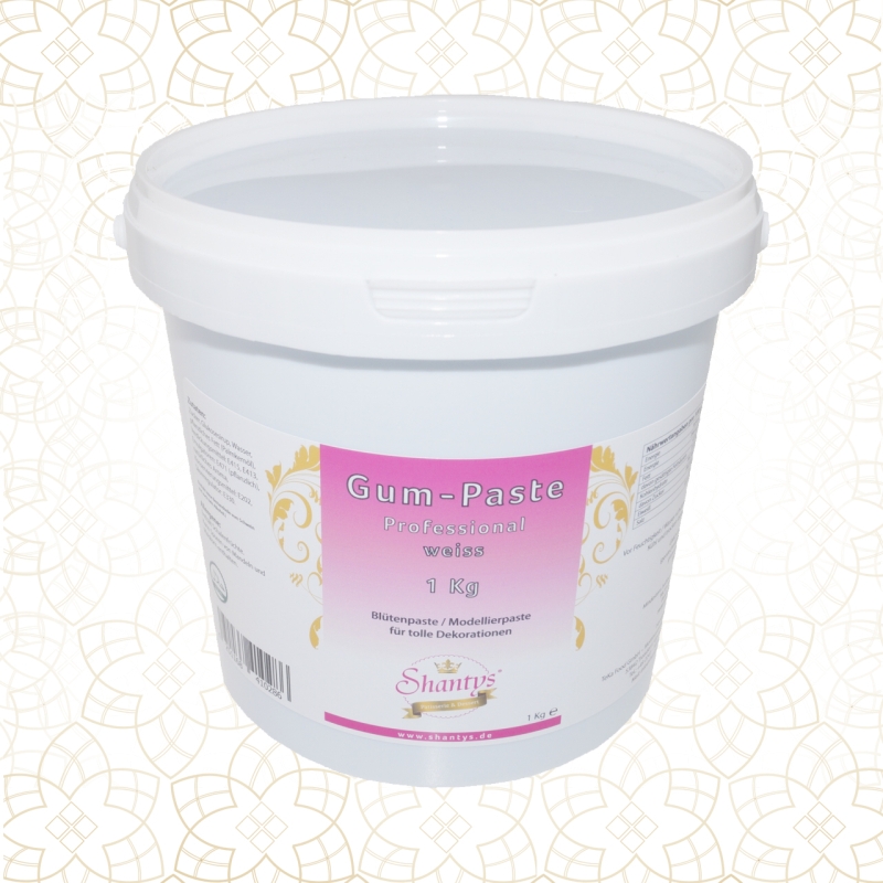 Gum Paste (Blütenpaste) - WEISS - 1 Kg - Shantys