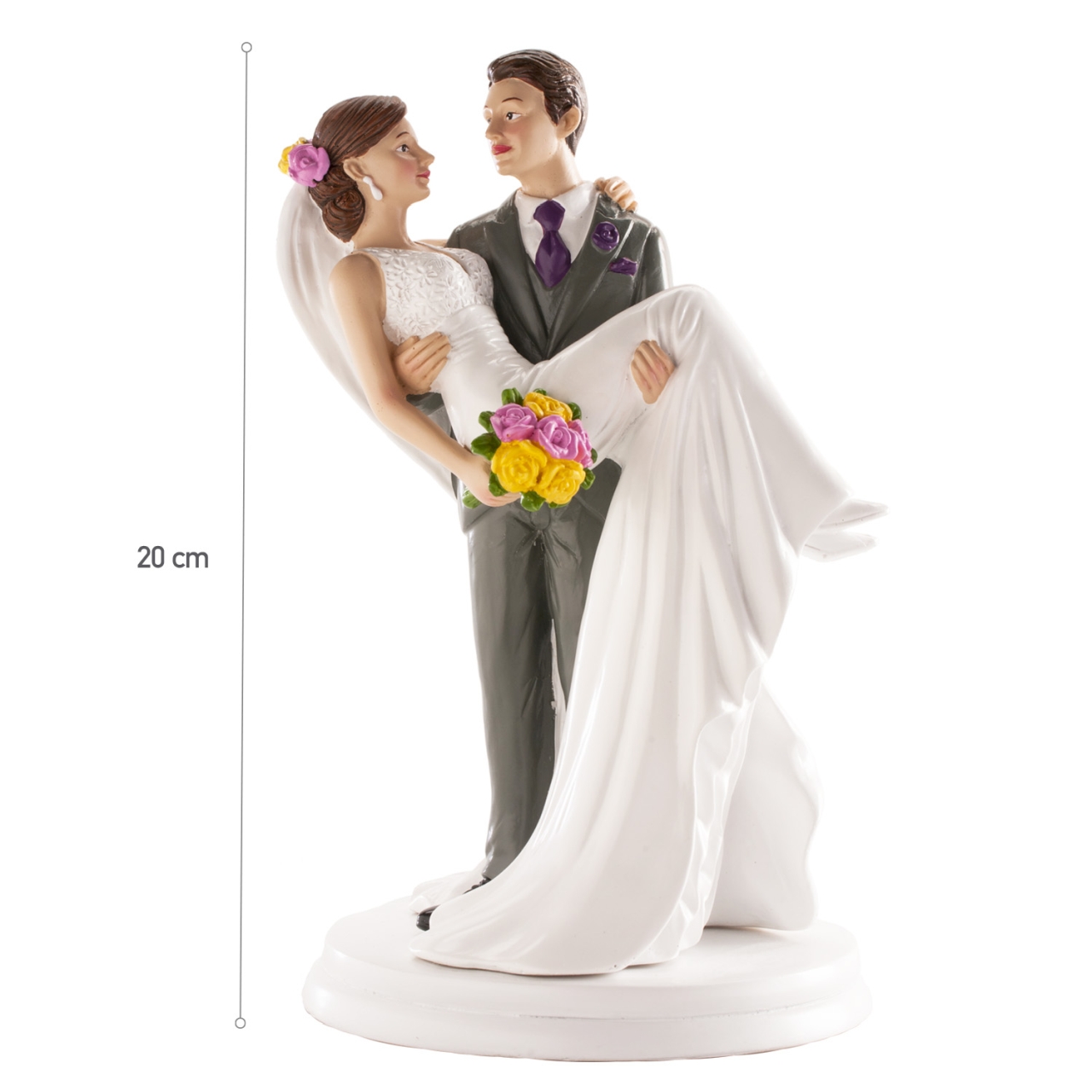 Brautpaar - Frau in Armen - Hochzeit Figur - 20 cm (Cake Topper) - Dekora